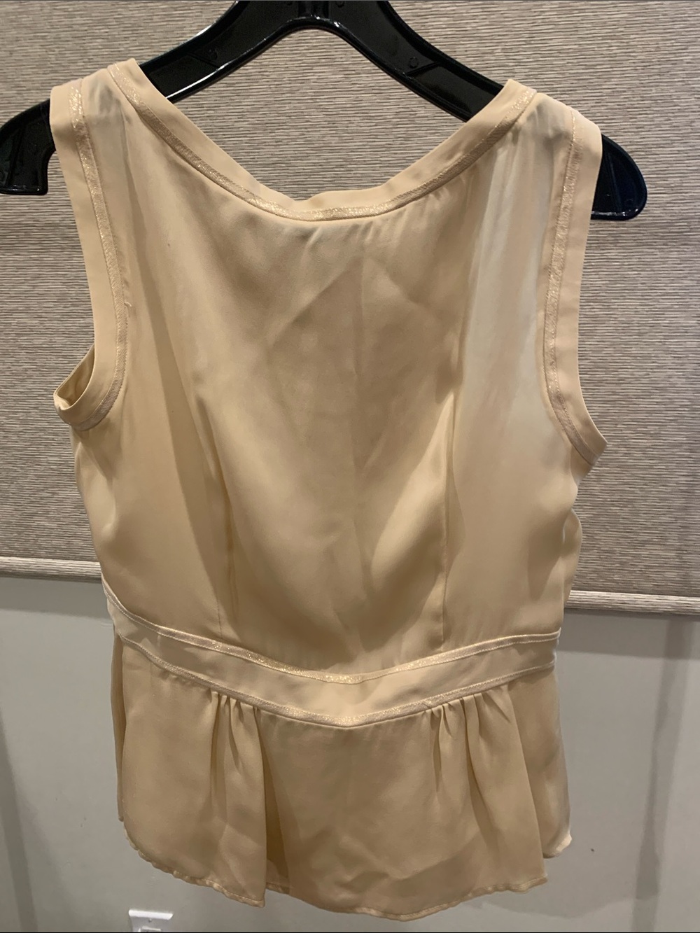 Nanette Lepore Cream Ruffle Front Sleeveless Blouse - Picture 2 of 6